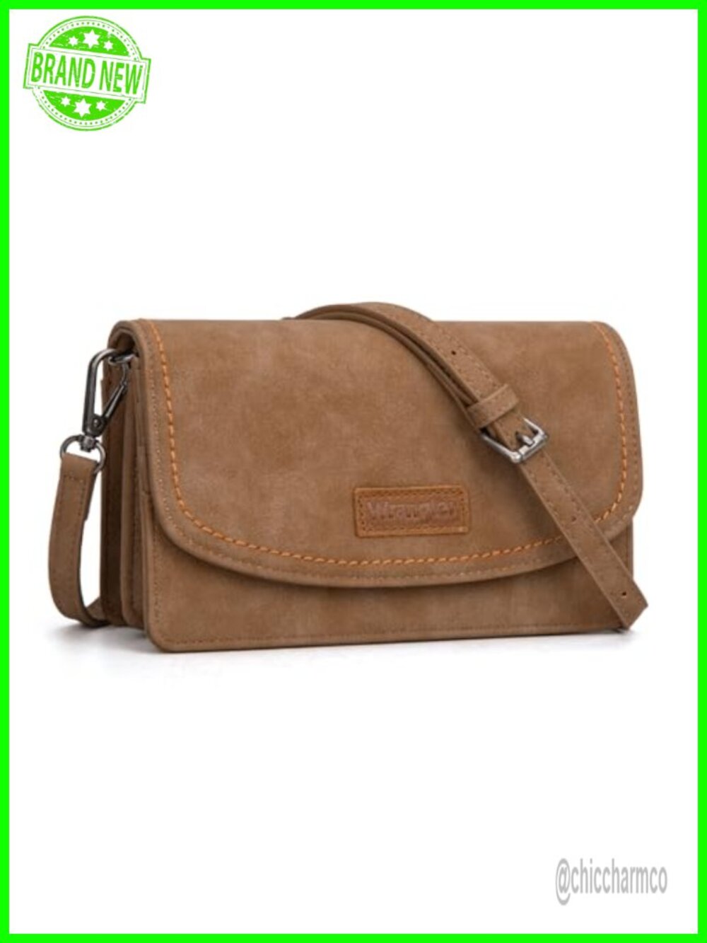 PU Leather Crossbody Wallet RFID Blocking Adjustable Strap Clutch Purse